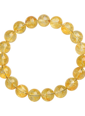 天然黄托帕手串托帕石圆珠手链