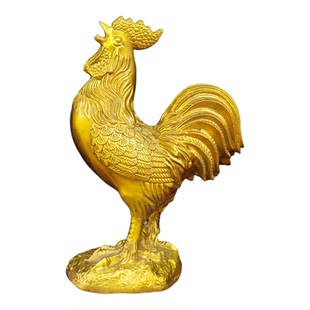 精工纯铜金鸡聚财雄鸡报晓镇宅鸡王大公鸡生肖鸡家用客厅卧室摆件