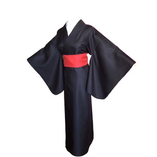 黑道千金和服中华吴服浴衣睡袍黑色汉服古装打底里衣日式百搭cos