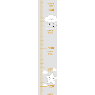 可移除不留胶~隐形透明身高测量墙贴精准儿童身高尺2米不伤墙神器
