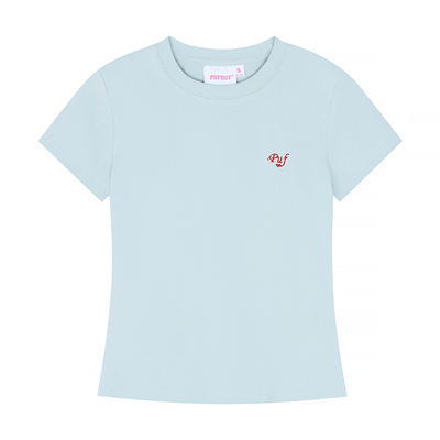 短袖休闲常规纯色全棉女