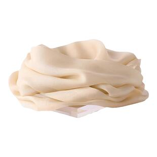 米白色真丝丝巾妈妈高级感披肩女外搭春夏桑蚕丝防晒围巾薄款纱巾