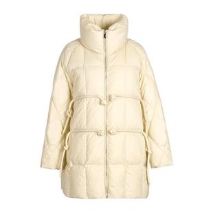 傲丝度中长款羽绒服女冬季新款加厚保暖面包服小个子立领鹅绒服