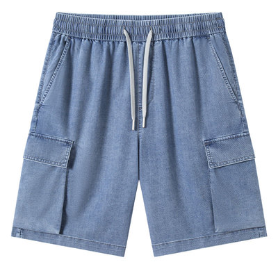 森马复古工装短裤五分牛仔中裤男