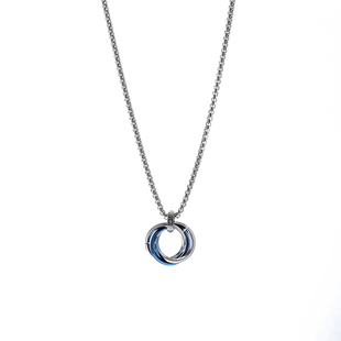 项链男潮嘻哈搭配衣服挂饰吊坠毛衣链情侣锁骨链钛钢个性配饰挂坠