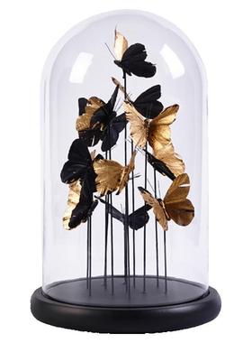 样板间女孩房书蝴蝶主题摆件