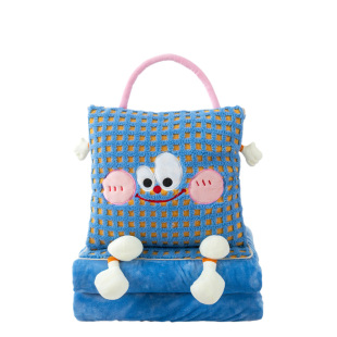 两用抱枕被毯子四季绒可爱单肩手提卡通靠垫枕头被午休空调毯汽车