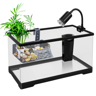 乌龟缸带升降晒台龟鱼混养缸