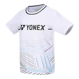 yonex尤尼克斯羽毛球服儿童女童男训练运动服上衣yy青少年短袖T恤