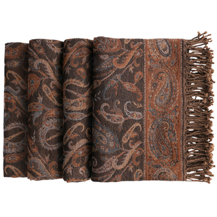 新款咖啡氛围拍照羊毛保暖披肩毯子披风斗篷加厚秋冬复古民族两用