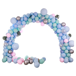 新店开业周年庆活动商场氛围感气球拱门生日场景布置马卡龙彩虹门