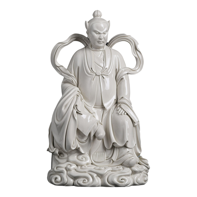 戴玉堂林政国陶瓷摆件《张天师》正一真人祖师张道陵天师神像摆件