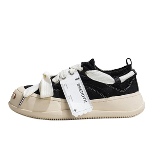 「鞋登」檀健次同款乞丐鞋2026新款厚底增高丑荫系带开口笑帆布鞋