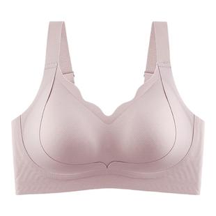 胖mm大码内衣女提拉塑形大胸显小防下垂收副乳全罩杯薄款无痕文胸