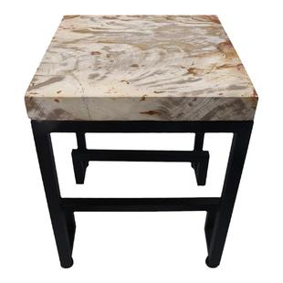 小户型客厅沙发边几阳台小茶几桌 硅化木化石桌软装搭配家具装饰