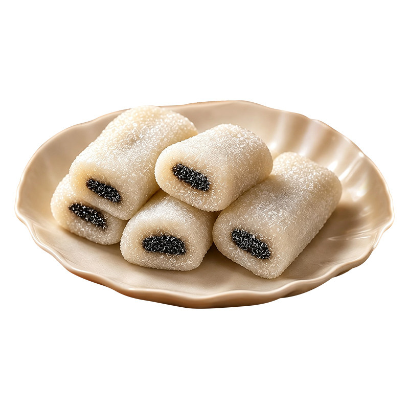 五黑桑葚冰皮糕雪媚娘黑芝麻黑豆黑枸杞夹心冰皮饼糯叽叽小零食吃