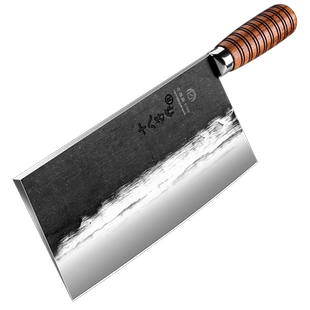 阳江十八子作锻打菜刀家用斩切刀厨师专业切片刀具官方旗舰店正品