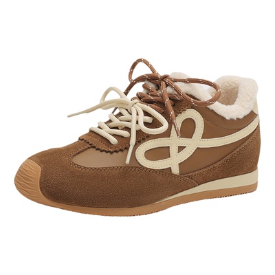 星期六时尚加绒德训鞋女2025新款