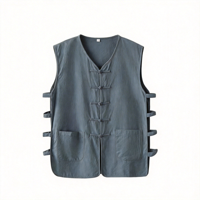夏季薄款棉麻马甲复古背心居士服