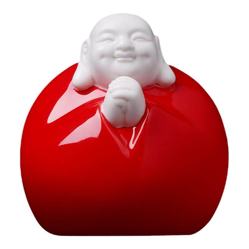 戴玉堂林建平陶瓷小恭喜佛摆件