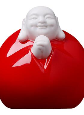 戴玉堂林建平陶瓷摆件《小恭喜佛》大肚弥勒佛家居饰品佛像工艺品