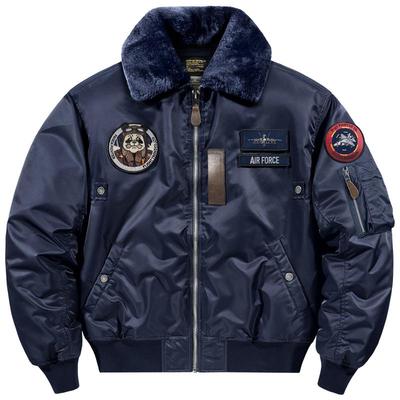 可拆卸毛领加厚保暖飞行服棉衣