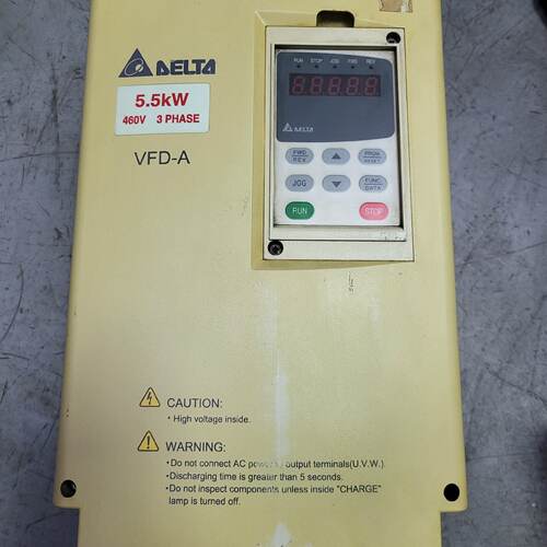 【询价】台达变频器5.5KW VFD055A43B ，已上电适用