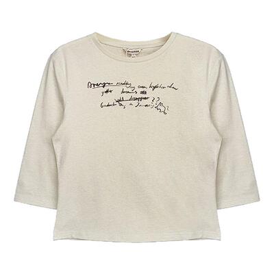 手写感slogan印花T简约