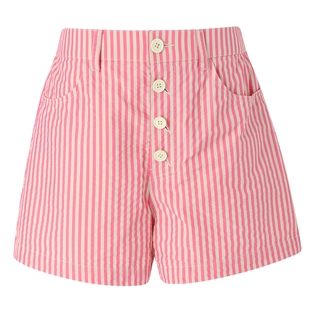 【Solotex纱线】IIIVIVINIKO夏季新款多巴胺条纹休闲短裤子女