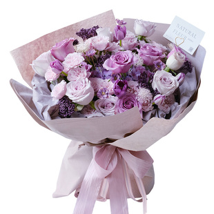 鲜花花束玫瑰花郁金香送爱人生日上海花店同城速递小时达思南香山