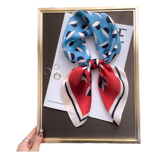 小方巾丝巾女春秋夏季四方形职业装空姐银行纱巾护颈围脖子薄围巾