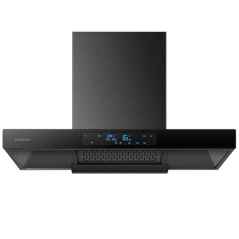 创维Y036顶吸式油烟机家用厨房大吸力欧式抽油烟机燃气灶具一套装