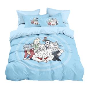 九月被套全棉四件套纯棉床单床笠款儿童中学生宿舍床上用品三件套