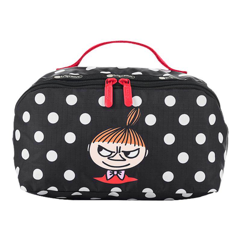 LeSportsac乐播诗新款姆明联名经典波点耐脏大开口大容量化妆包女