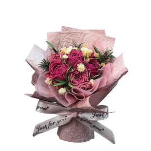 MINI花束玫瑰干花迷你小花束车载出风口摆件装饰冰箱贴见面生日礼