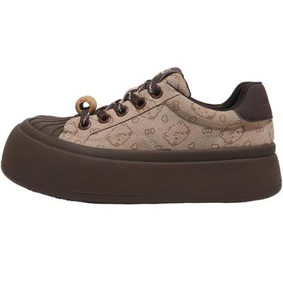 TTKJ贝壳头板鞋女2025秋冬新款琥珀流光风mikko联名休闲厚底鞋子