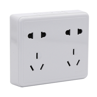 正品正泰开关插座86型明装墙壁面板2二位五孔十孔插座NEW1C白