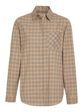 BURBERRY博柏利格纹长袖衬衫