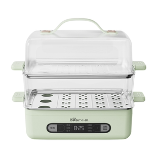 小熊迷你电蒸锅不锈钢家用多功能定时防干烧蒸蛋器煮蛋器早餐机