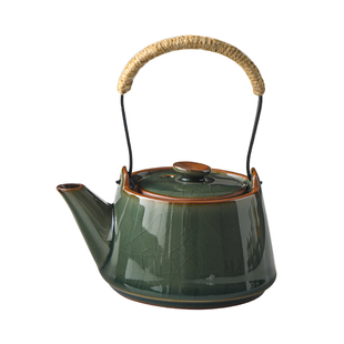 2026新款哥窑功夫茶具小套装家用个人提梁壶泡茶一壶二杯干泡茶盘