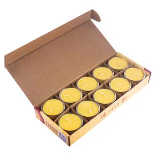 自在园达伦特酥油灯8小时玻璃小茶杯蜡烛长明供佛酥油灯家用无烟