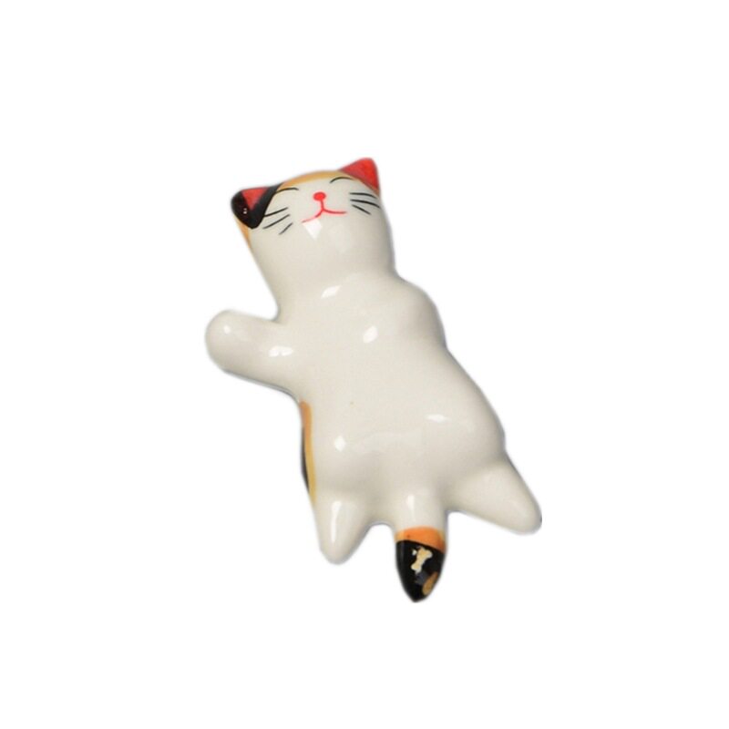 日式猫咪筷托创意陶瓷筷架家用筷子架摆件可爱小猫筷枕精致筷子托