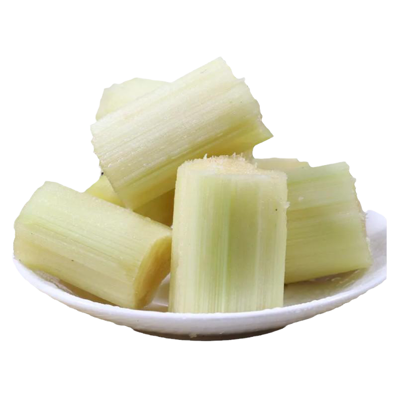 现砍黑皮甘蔗新鲜水果脆甜多汁10