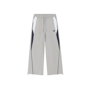 FORNINES拼接运动直筒休闲裤子男生宽松阔腿裤女潮牌春秋美式长裤