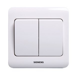 西门子开关插座面板 远景雅白墙壁开关插座二开双控 官方正品