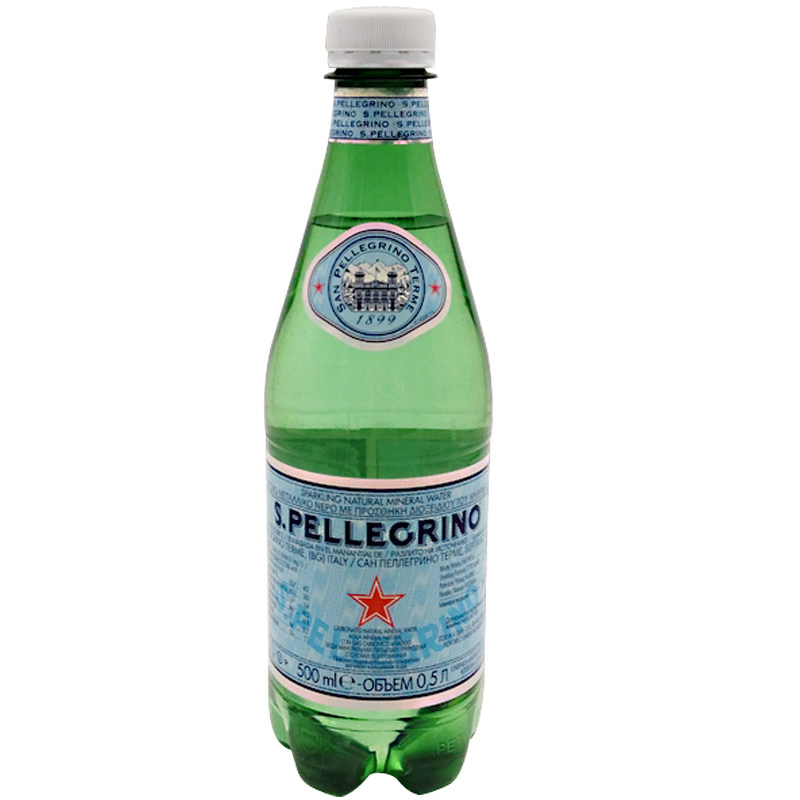 意大利进口SanPelligrino/圣培露含气矿泉水500ml*24瓶非苏打水