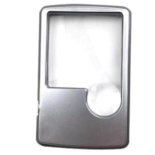 放大镜老人阅读高清10倍便携式卡片多功能字体专用带led灯放大器