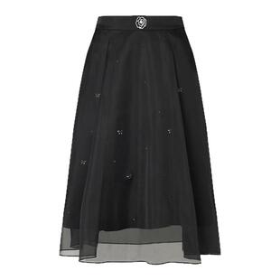 【盈动绽放】珂莱蒂尔夏季网纱半裙女高腰显瘦A字裙半身裙