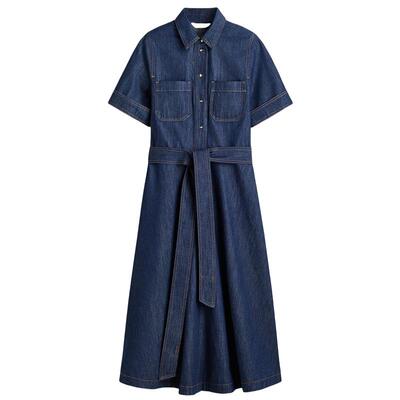 HM女装连衣裙2026夏季新款衬衫式牛仔丹宁高智感连衣裙1328029