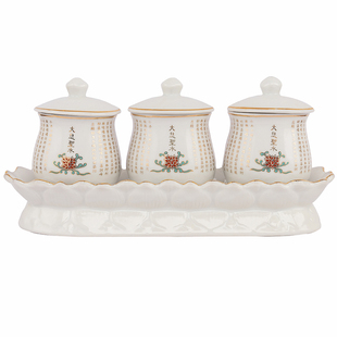 陶瓷莲花三联杯供佛杯供水杯佛具用品家用佛前观音圣水杯净水杯